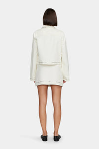 MITCHELL STUDDED SKIRT | CREAM