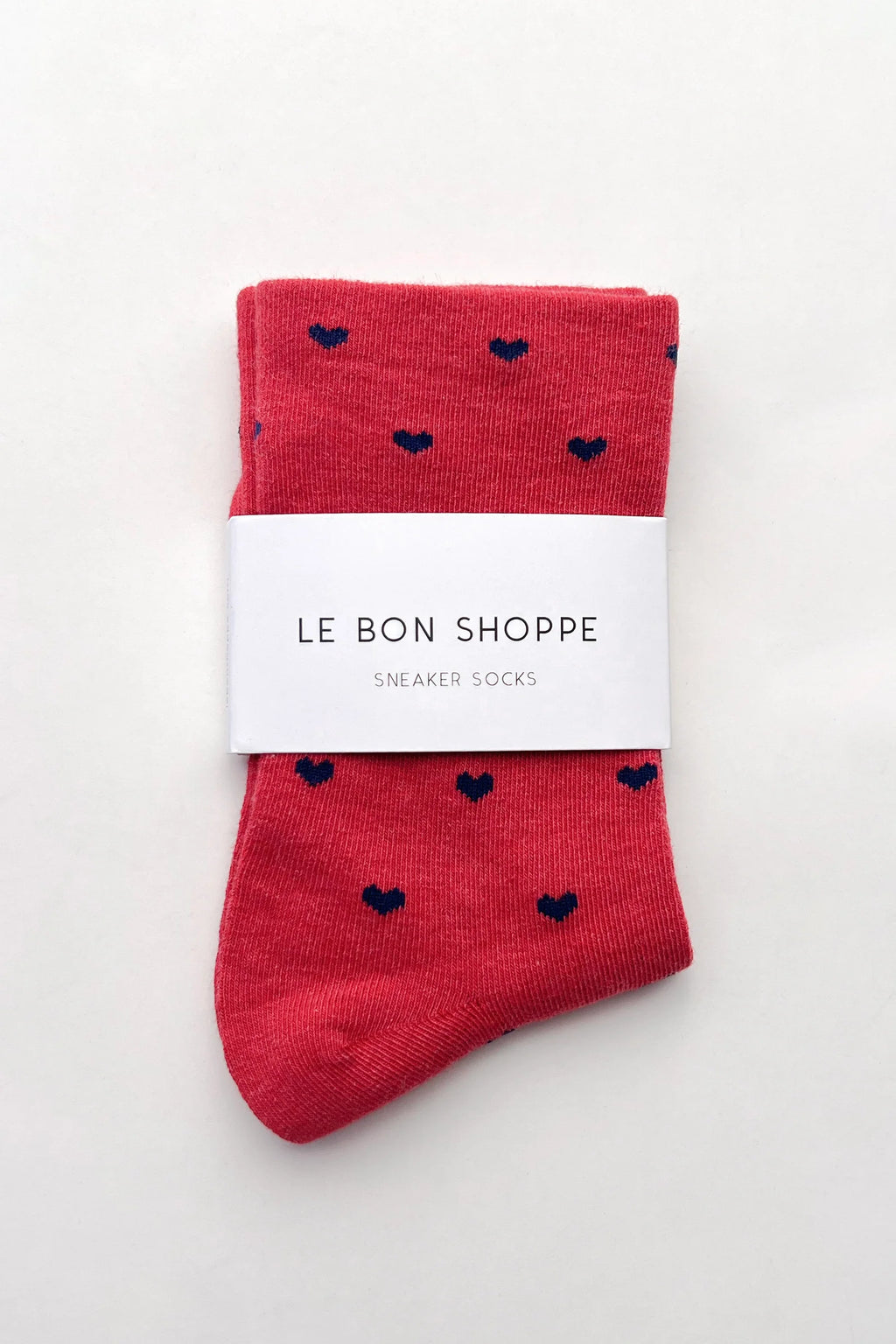 Le Bon Shoppe Heart Sneaker Socks Tomato/ Navy