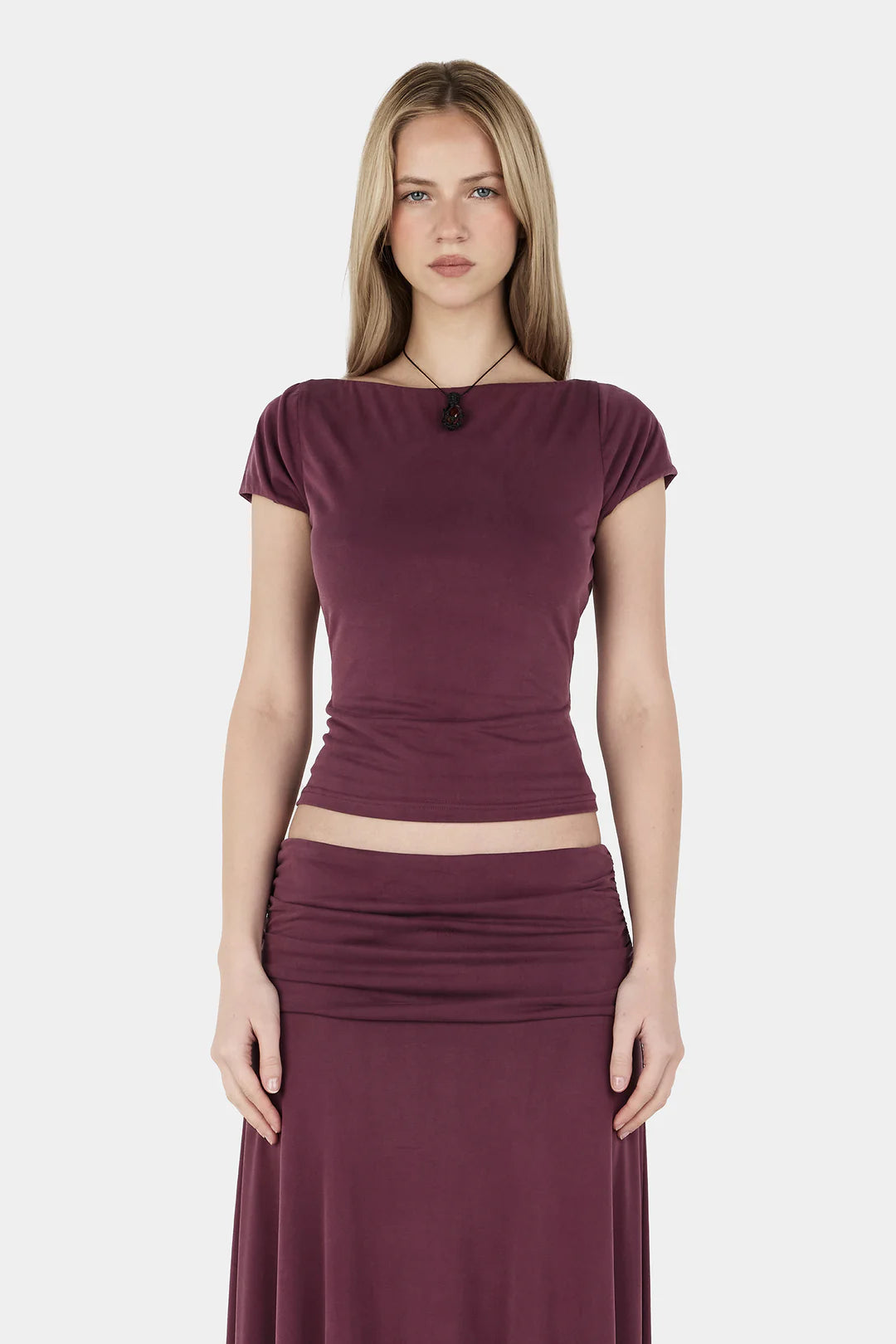 PAULA TEE | PLUM