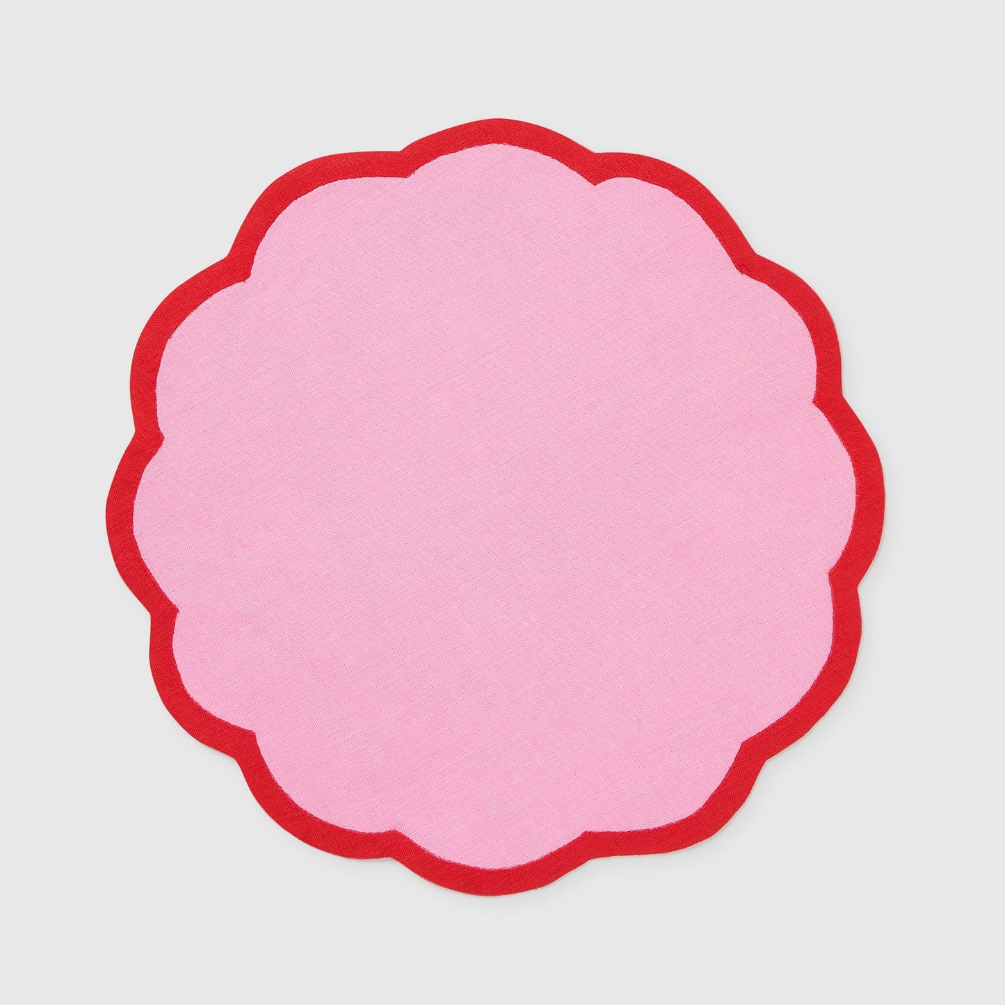 VALENTINA PLACEMAT SET | BLUSH PINK/SCARLET RED