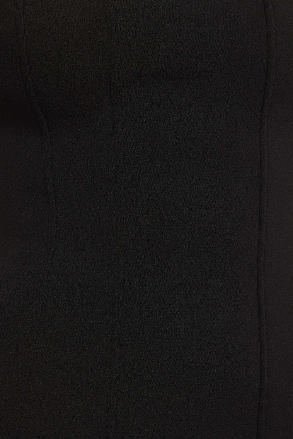 PRIM BONDED-CREPE DRESS | BLACK