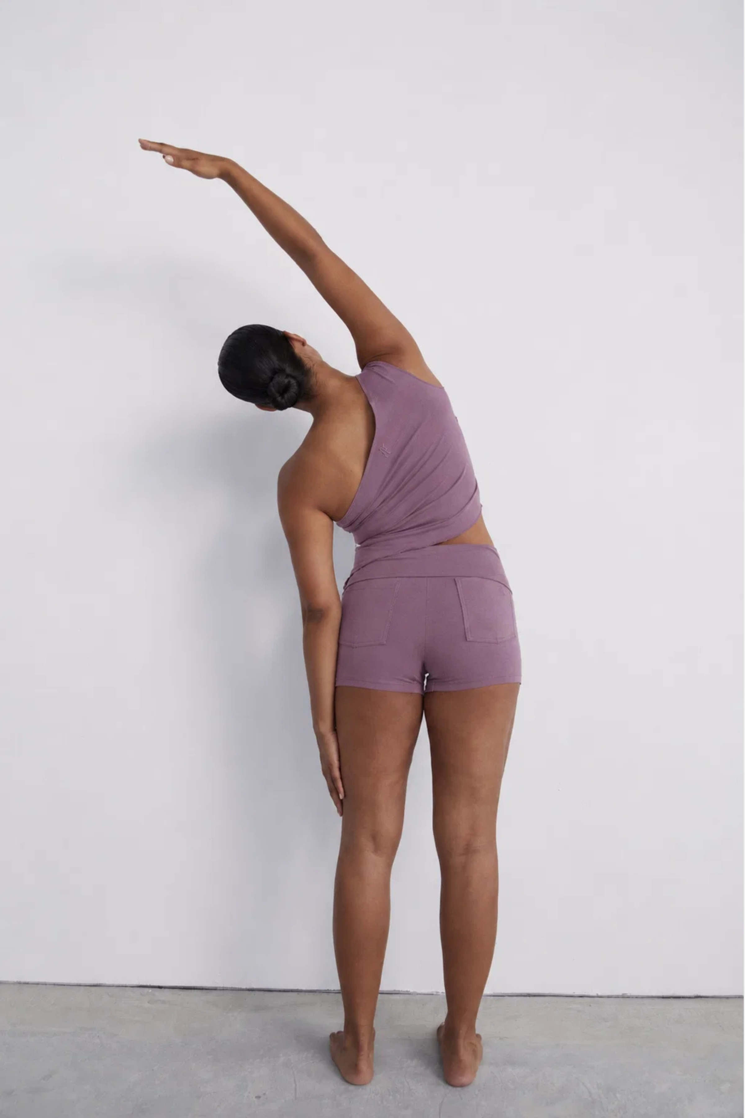 Pinky & Kamal One Shoulder Asym Hem Tank Mauve