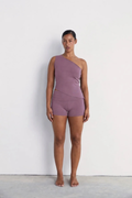 Pinky & Kamal One Shoulder Asym Hem Tank Mauve