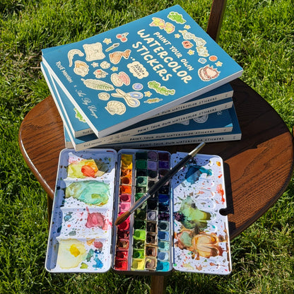 Art By Elowyn Paint Your Own Watercolor Stickers Book 3