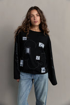 Pinky & Kamal Field Notes Long Sleeve Top Black