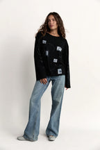 Pinky & Kamal Field Notes Long Sleeve Top Black