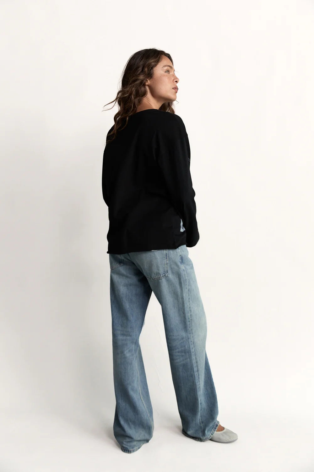 Pinky & Kamal Field Notes Long Sleeve Top Black