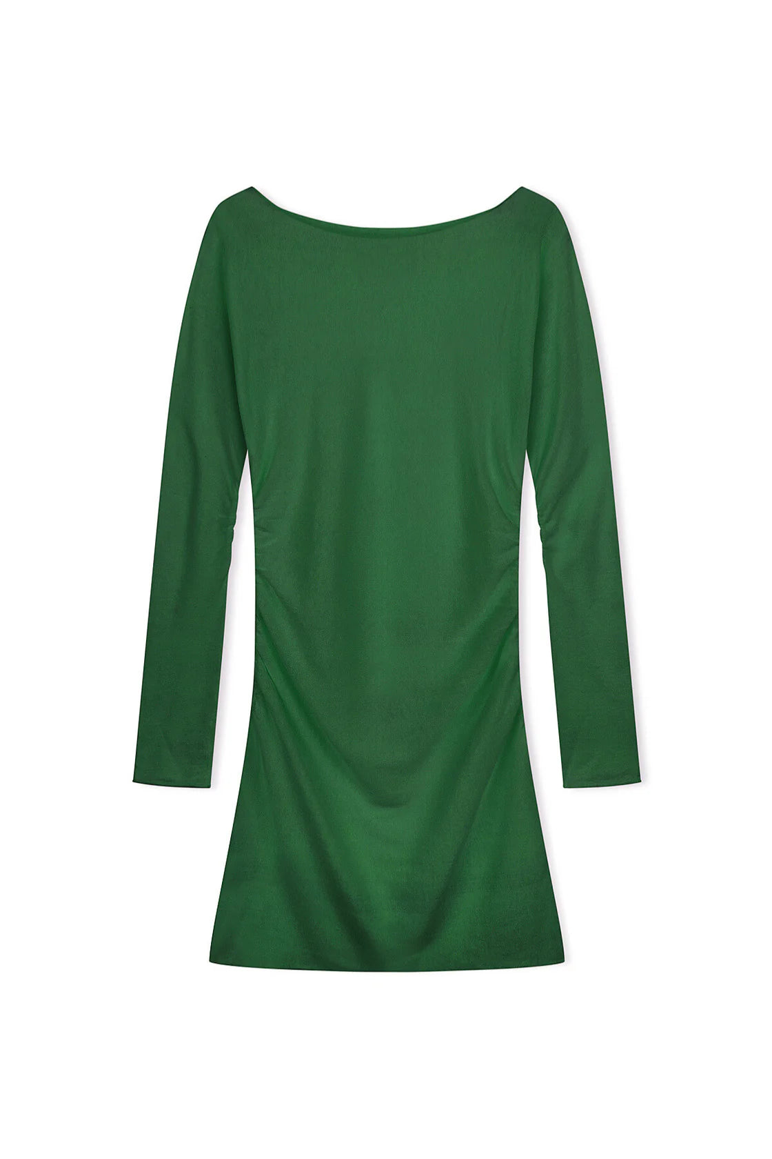 GATHERED KNIT DRESS | TALLOW GREEN