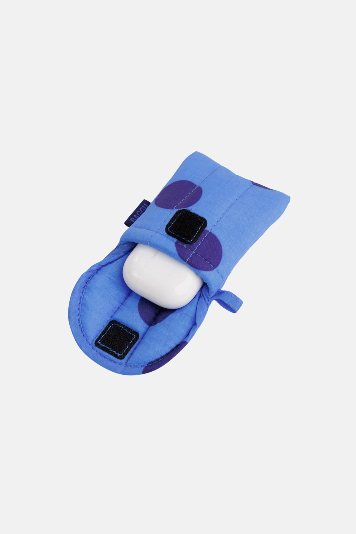 Baggu Puffy Earbuds Case Blue Polka Dot