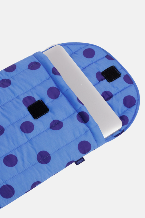 Baggu Puffy Laptop Sleeve 13"/14" Blue Polka Dot