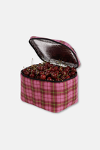 Baggu Puffy Lunch Bag Azalea Pink Tartan