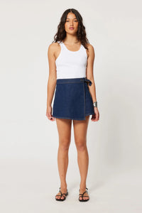 SKORT | RINSE DENIM