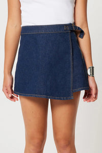SKORT | RINSE DENIM
