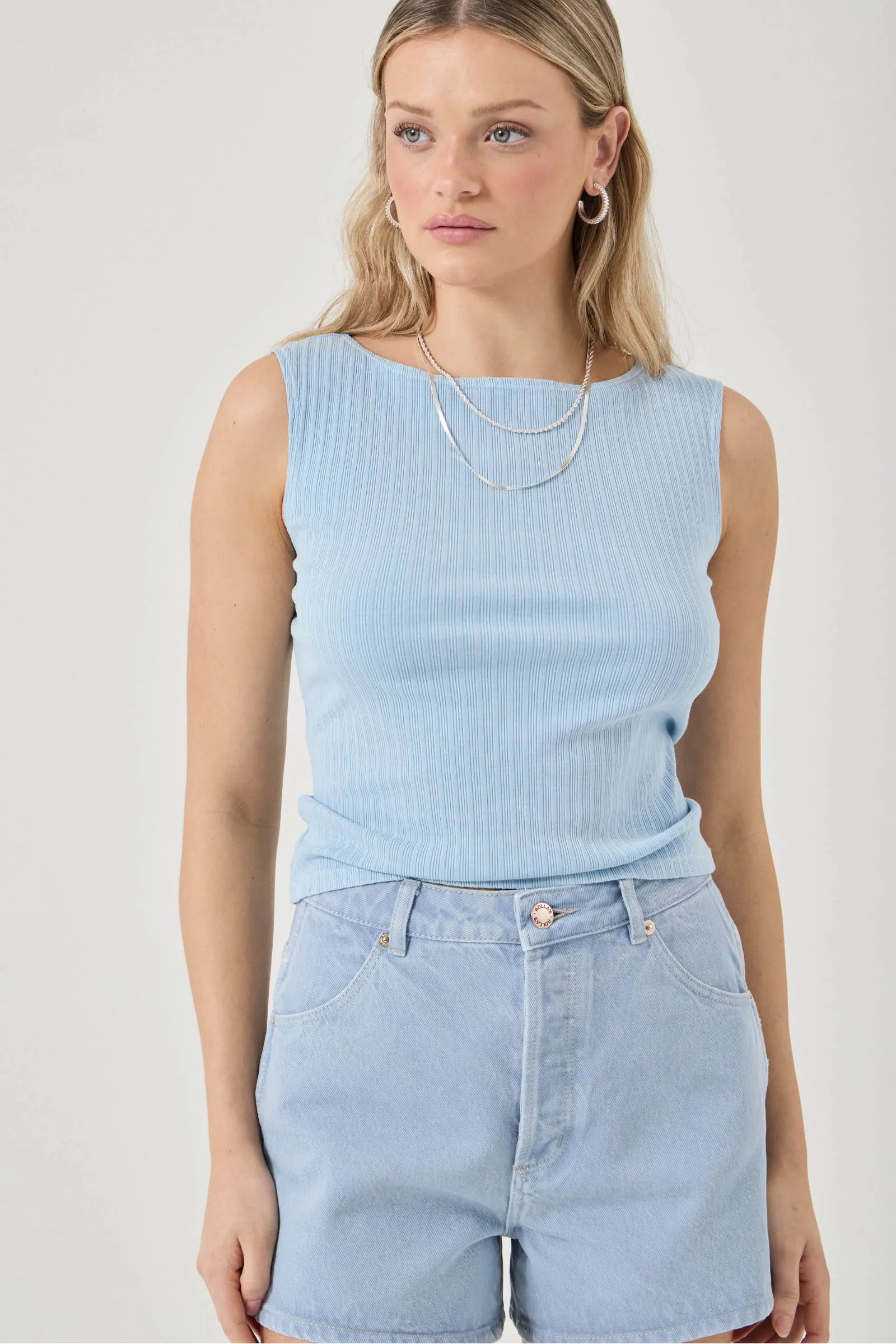 SHELL TANK RIB | BLUE HEAVAN