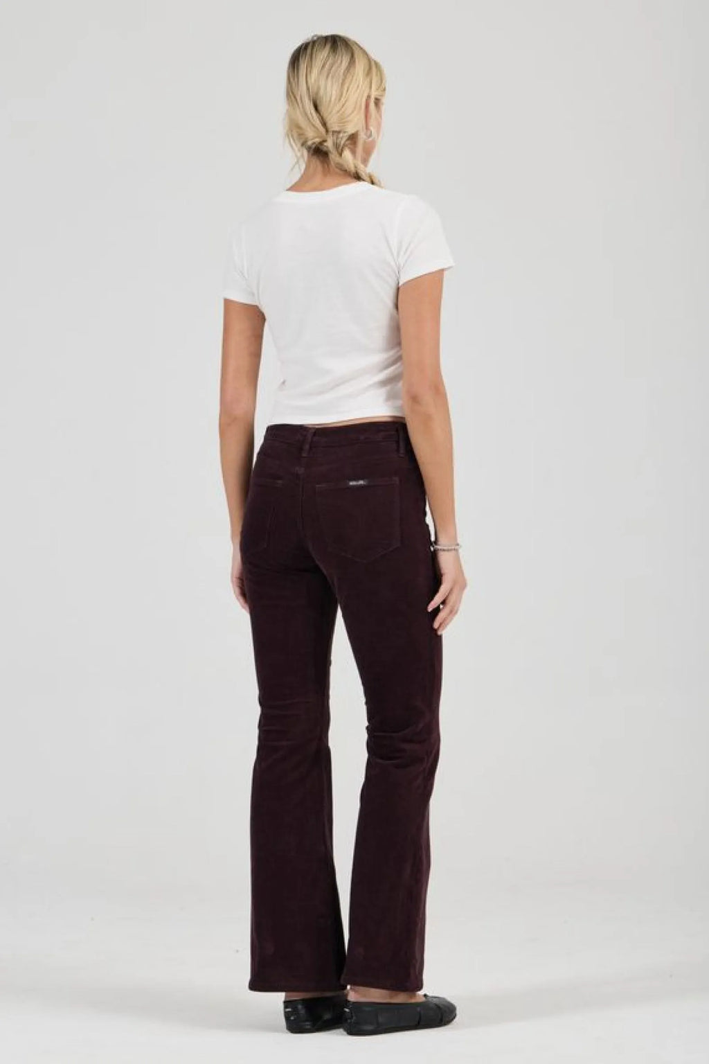 DOWNTOWN FLARE JEAN | DARK CHERRY