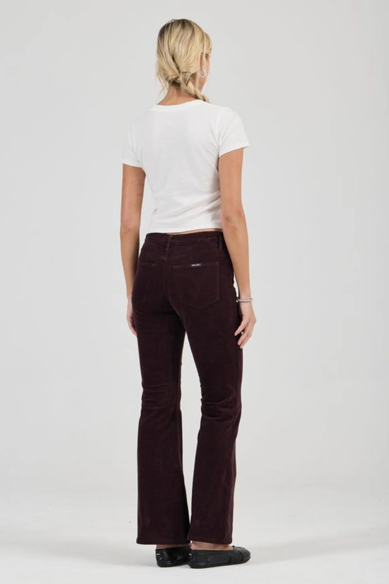 DOWNTOWN FLARE JEAN | DARK CHERRY