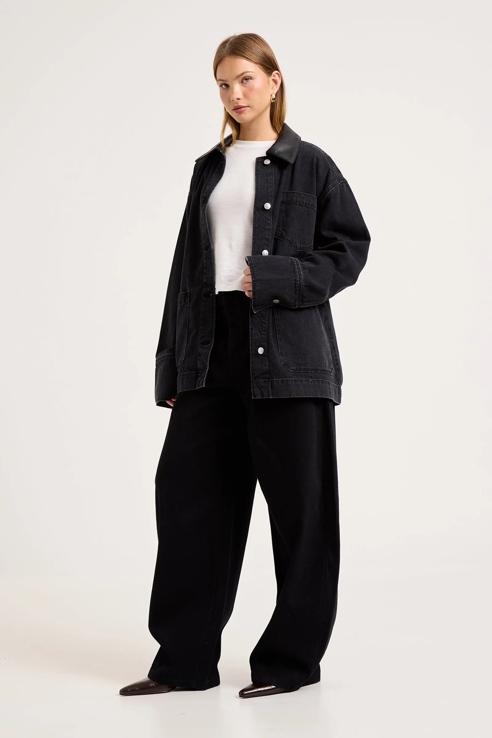 Rollas Denim Chore Jacket Mercer Black