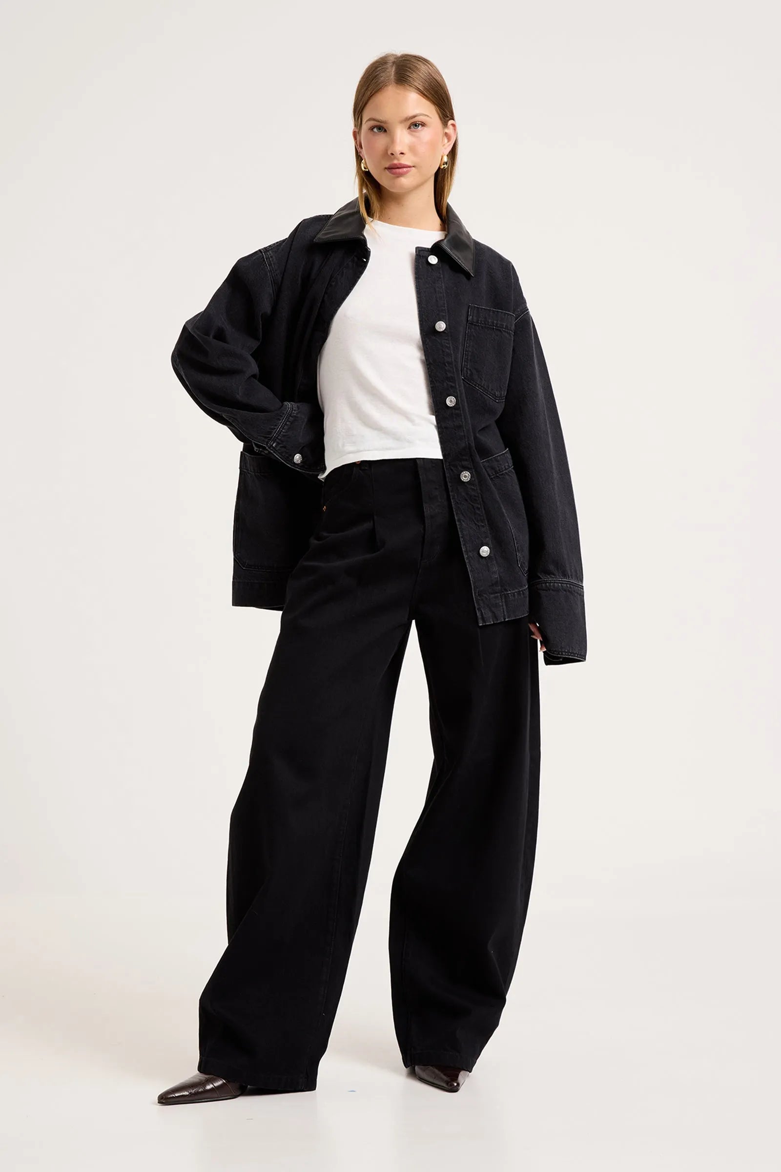 Rollas Denim Chore Jacket Mercer Black