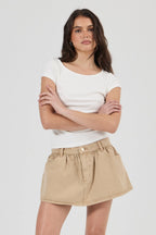 Rollas Rhythm Mini Skirt Dune