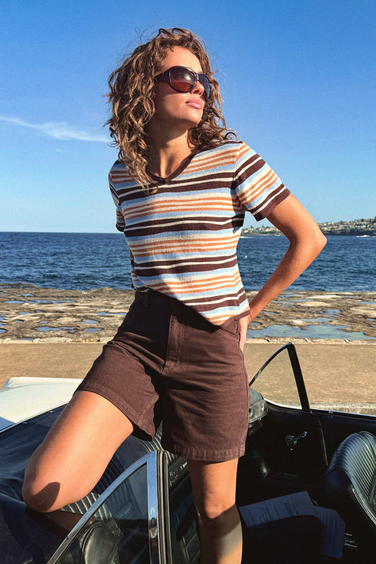 Rollas Super Mirage Denim Shorts Chocolate