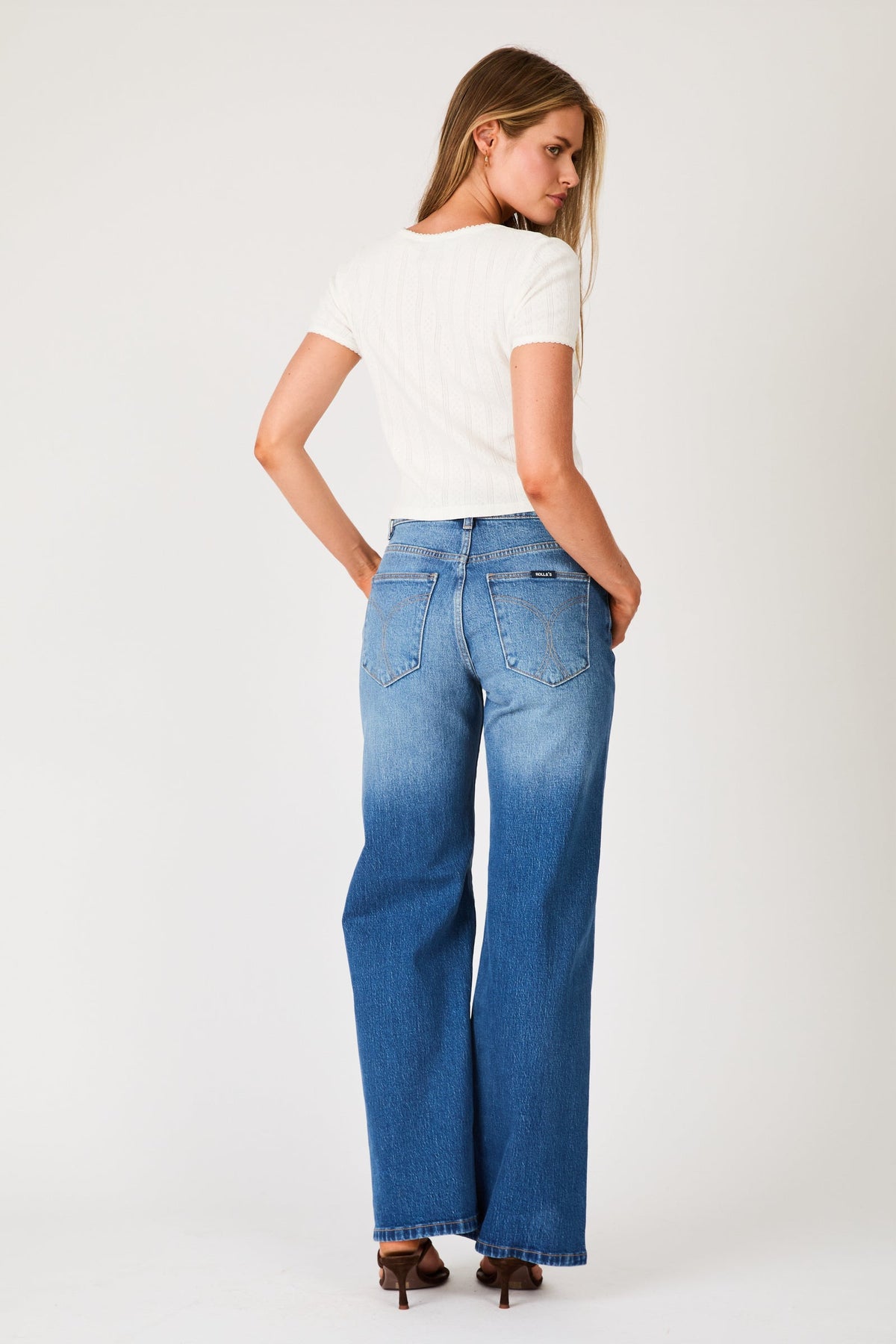 Rollas Pointelle Cross Over Top White 3
