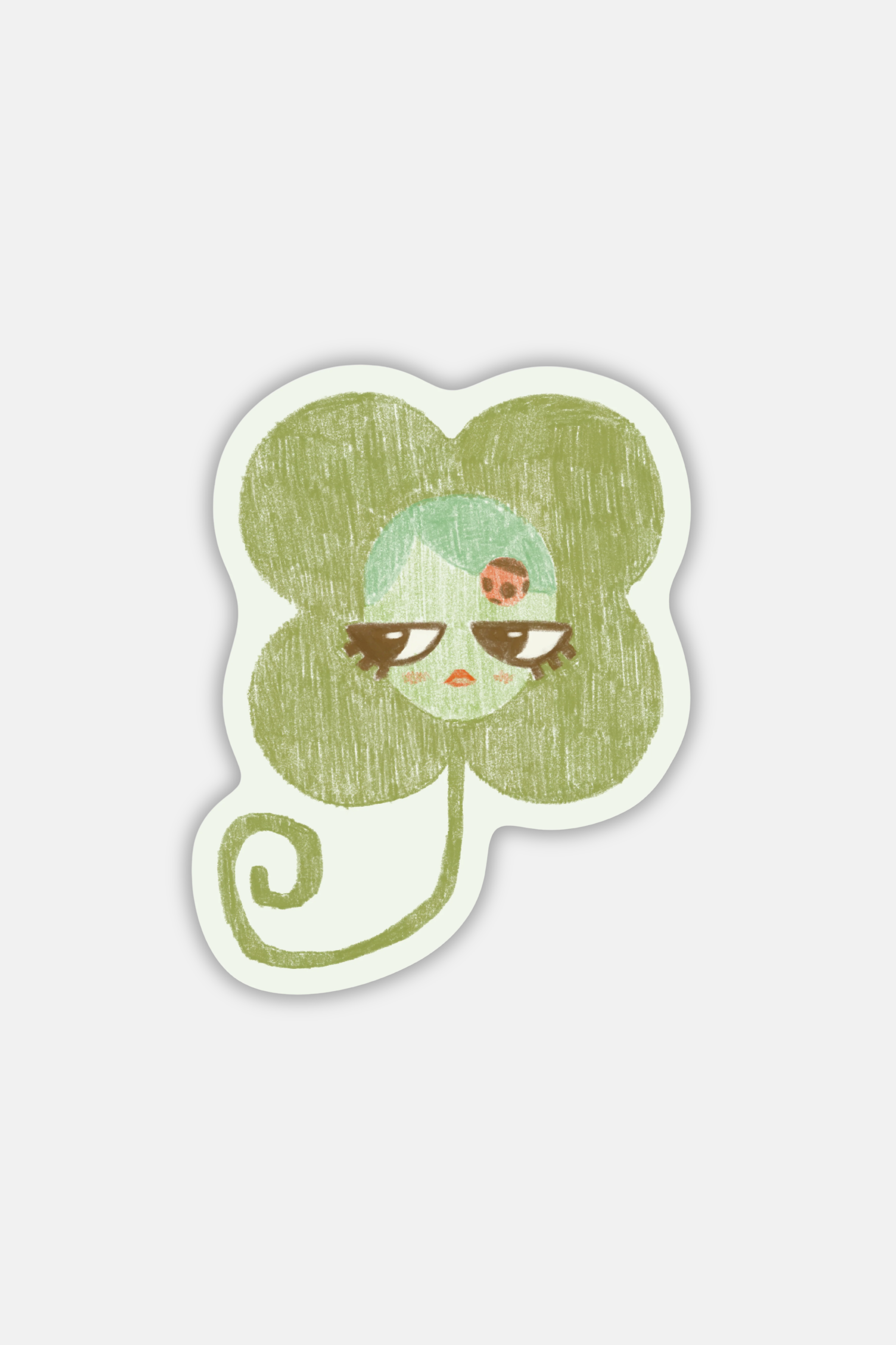 RAGS AF LUCKY GIRL! STICKER