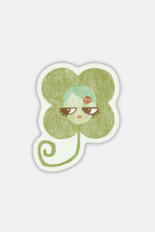 RAGS AF LUCKY GIRL! STICKER