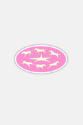 RAGS AF PINK RUNNING HORSES! STICKER