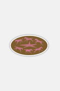RAGS AF BROWN RUNNING HORSES! STICKER