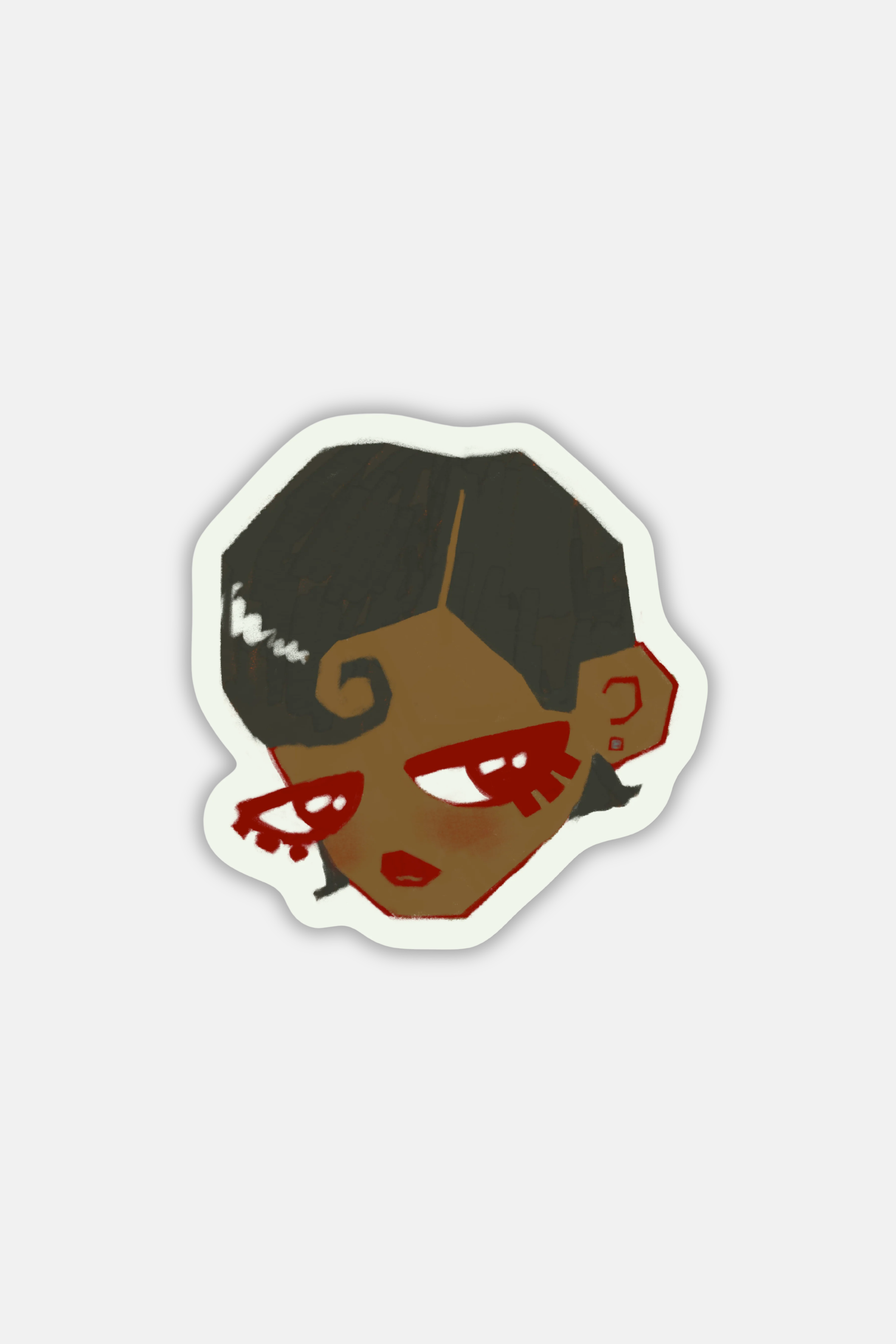 RAGS AF RED EYES GIRL! STICKER