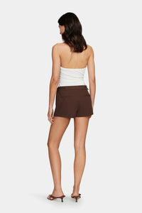 PHEOBE MINI SHORTS | CHOCOLATE