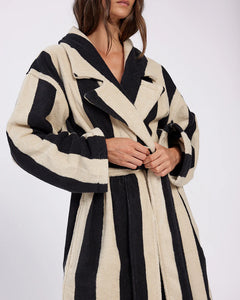 HOMMEY ROBE | VANILLA BEAN STRIPE