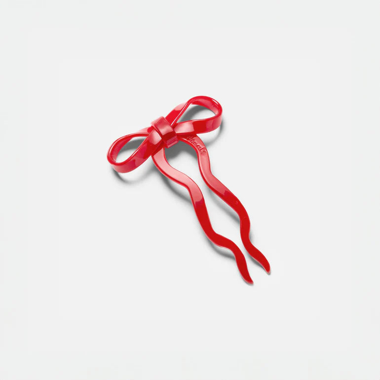BOW HAIRPIN SMALL | CHERRY