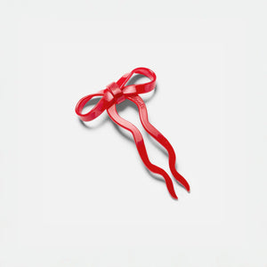 BOW HAIRPIN SMALL | CHERRY
