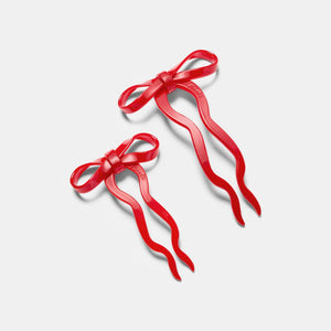 BOW HAIRPIN SMALL | CHERRY