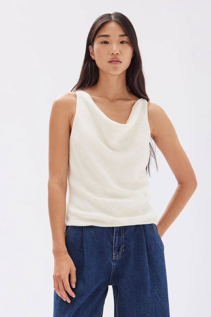 REIGN TEXTURED TOP | CREAM