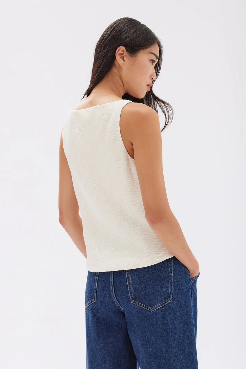 REIGN TEXTURED TOP | CREAM