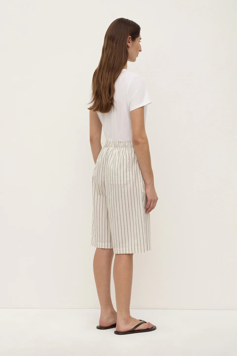 RIA STRIPE SHORT | CREAM/SMOKE