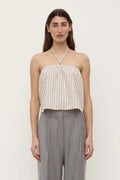 RIA STRIPE TOP | CREAM/SMOKE