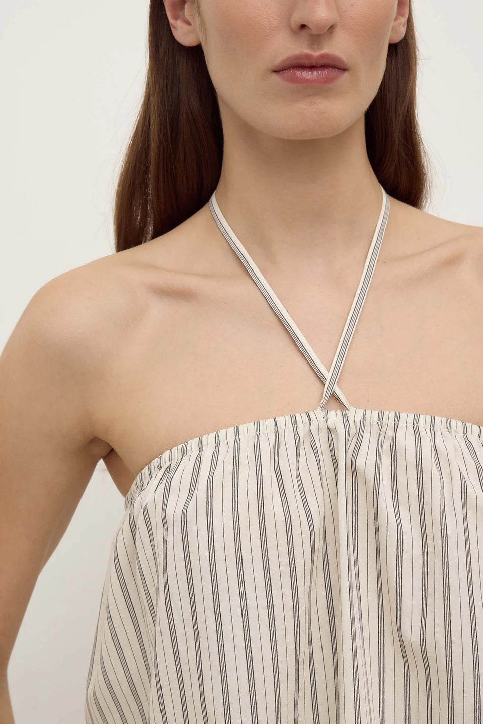 RIA STRIPE TOP | CREAM/SMOKE