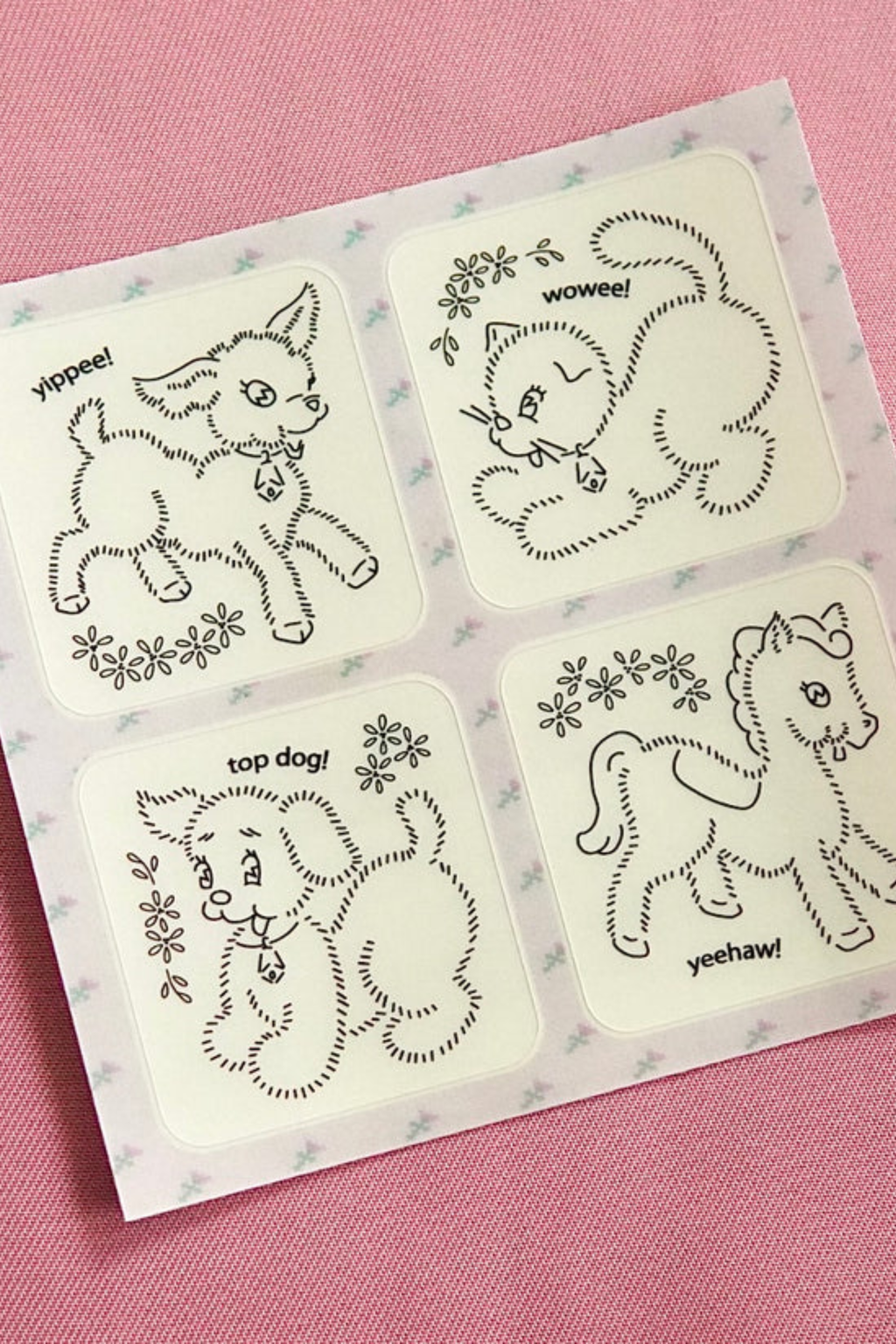 Rodeo Embroidery Farmyard Friends Mini Sticker Sheet (clear)