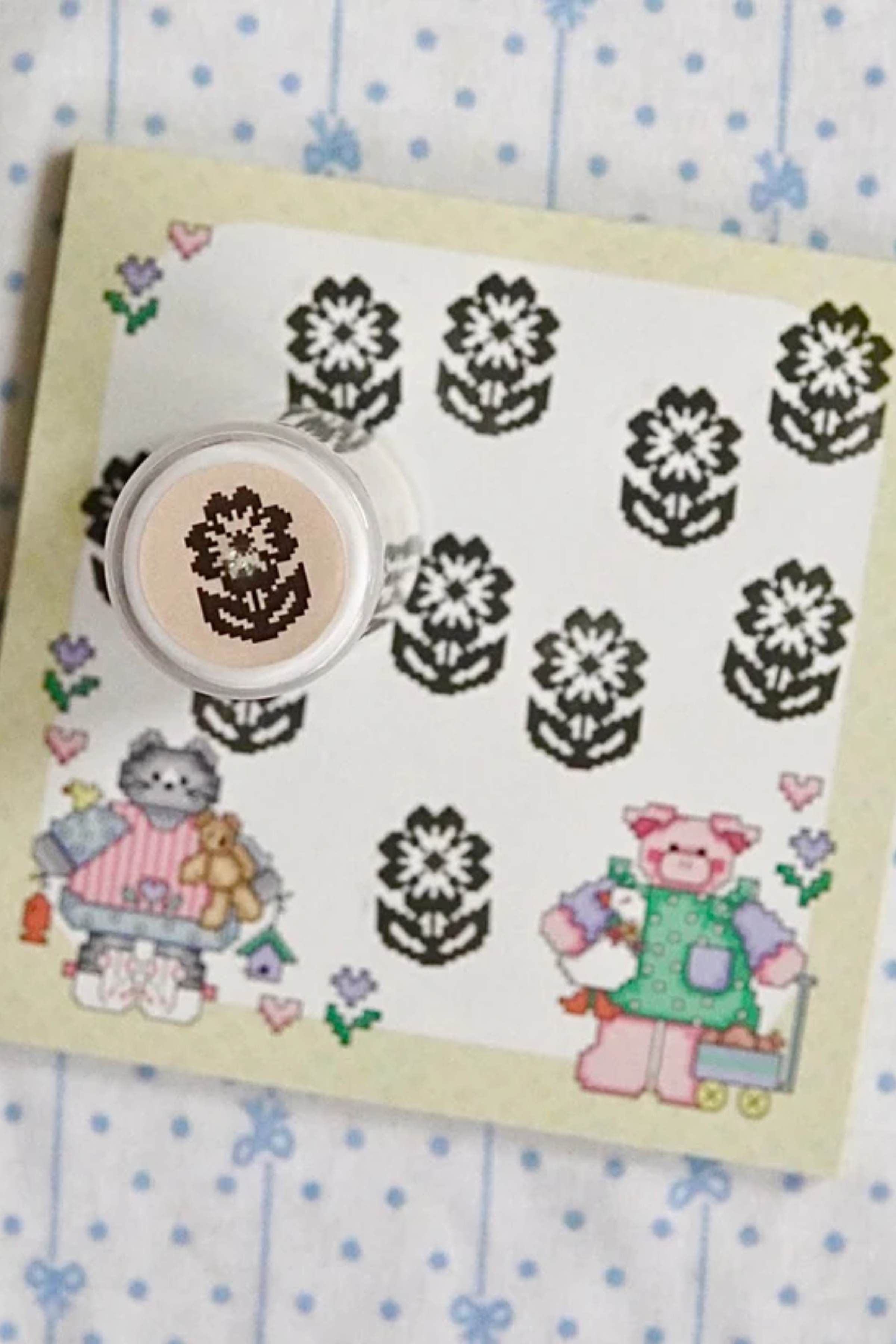 Rodeo Embroidery Flower Self Inking Stamp