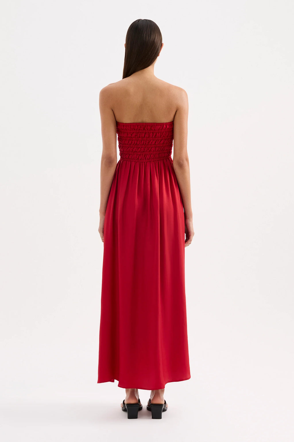 ZURI TENCEL MAXI DRESS | CRIMSON
