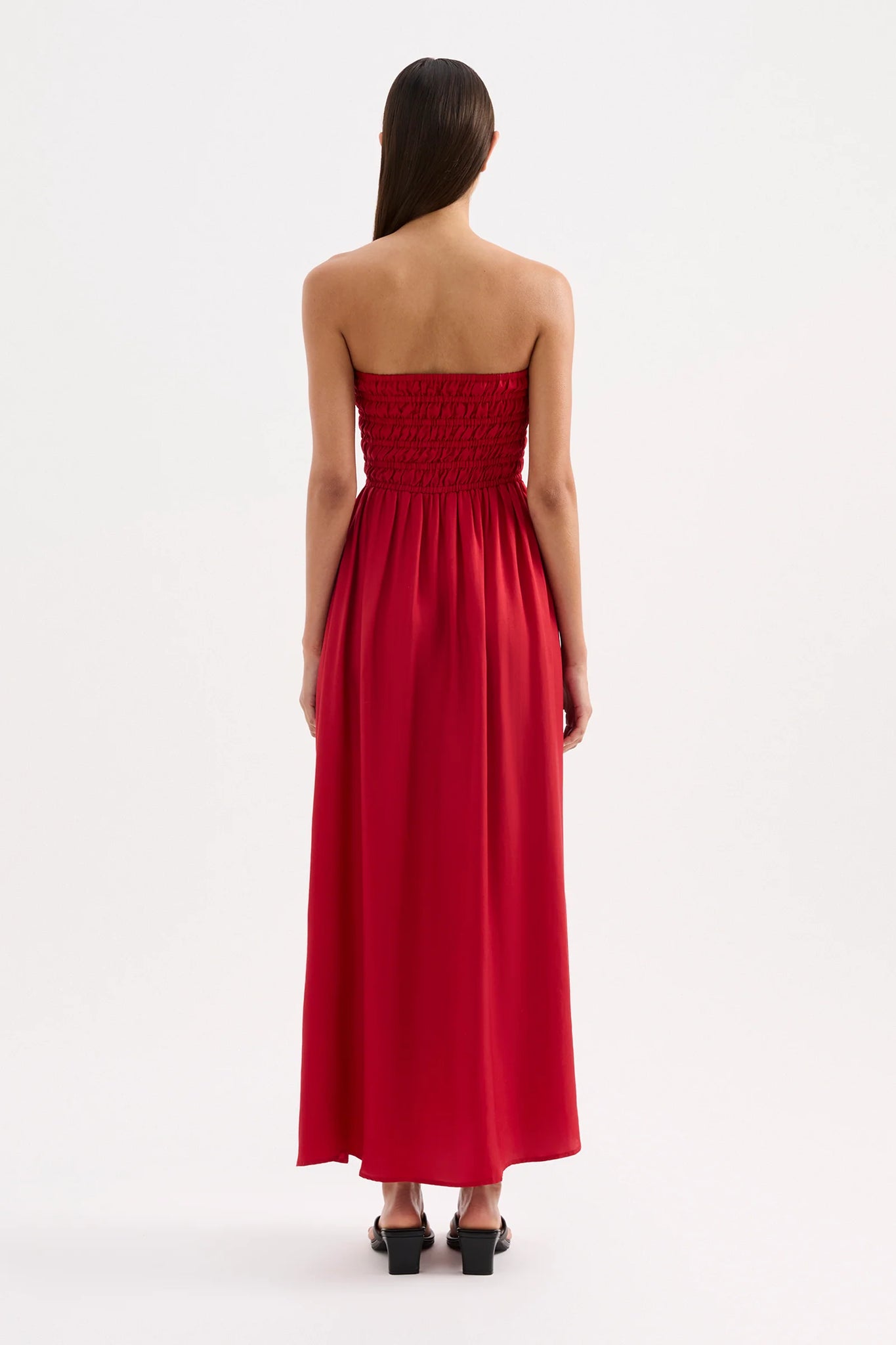 ZURI TENCEL MAXI DRESS | CRIMSON