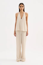 PALMA HALTER TOP | CREAM