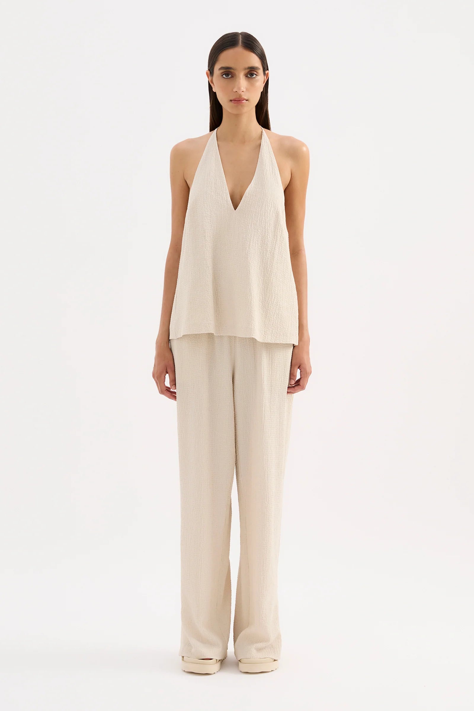 PALMA HALTER TOP | CREAM