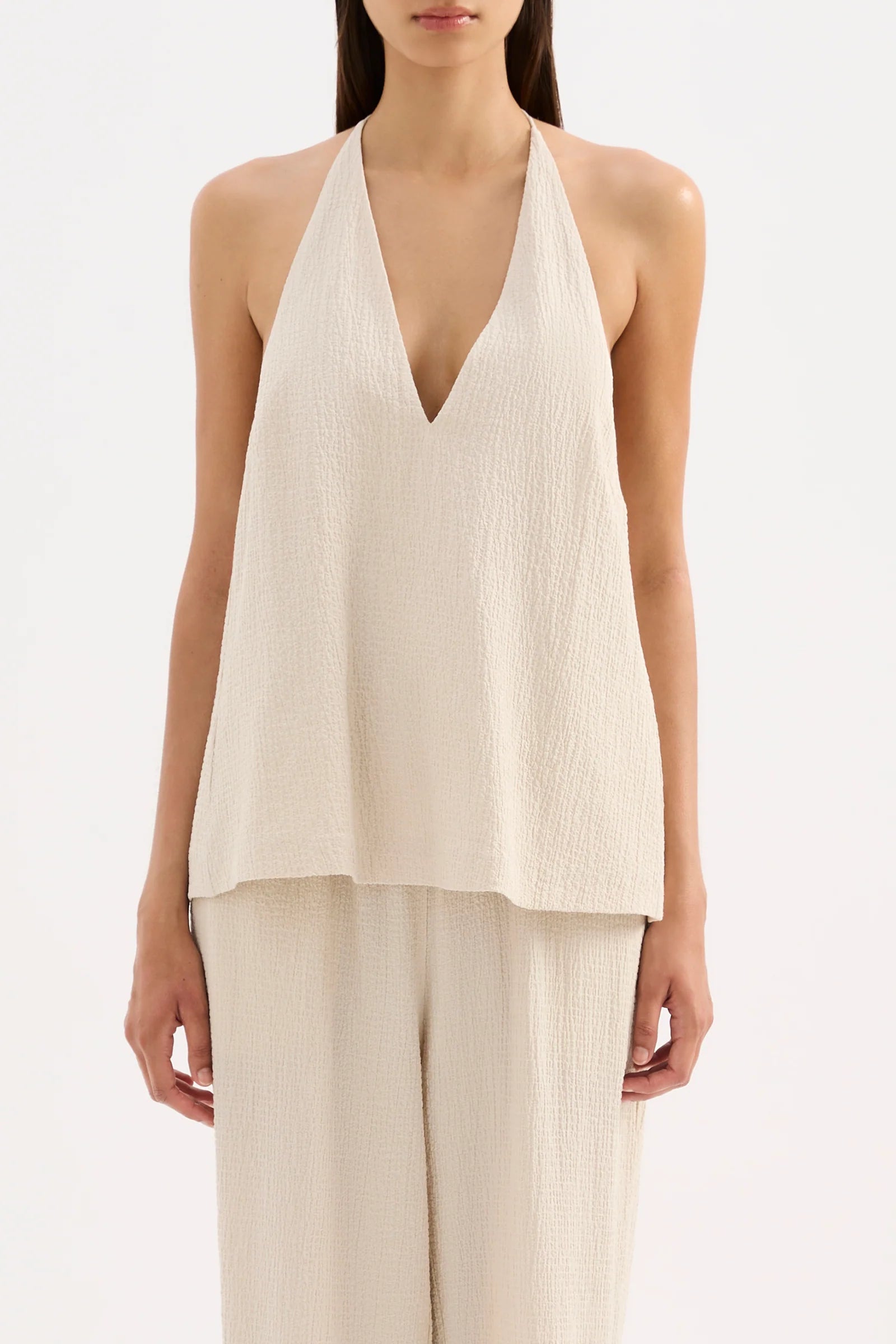 PALMA HALTER TOP | CREAM