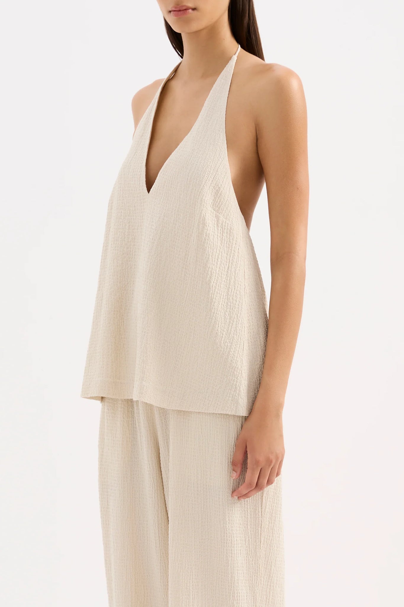 PALMA HALTER TOP | CREAM