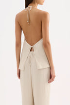 PALMA HALTER TOP | CREAM