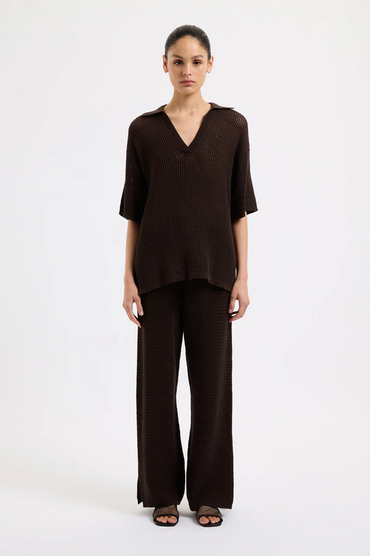 WILLOW CROCHET PANT | ESPRESSO